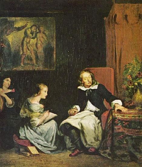 Eugene Delacroix Milton diktiert seinen Tochtern das china oil painting image